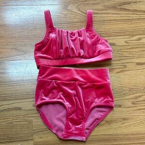 Honeycut Velvet pink 2piece set